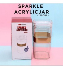 Sparkling Crystal Acrylic Storage Jar Food Grade Crystal Clear 1200ml